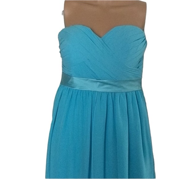 Coco Melody Formal Strapless Sky Blue Formal Maxi Dress Size 4 - Picture 2 of 11